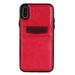 Wholesale iPhone Xs Max Leather Style Credit Card Case (Red)